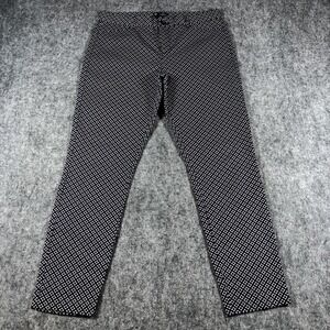 Gap Pants Womens 4 Navy Slim City Stretch Geometric Print Cotton Trousers Floral